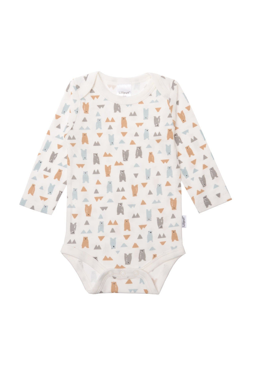 Lot de 2 Bodies Manches longues - Ourson & Blanc