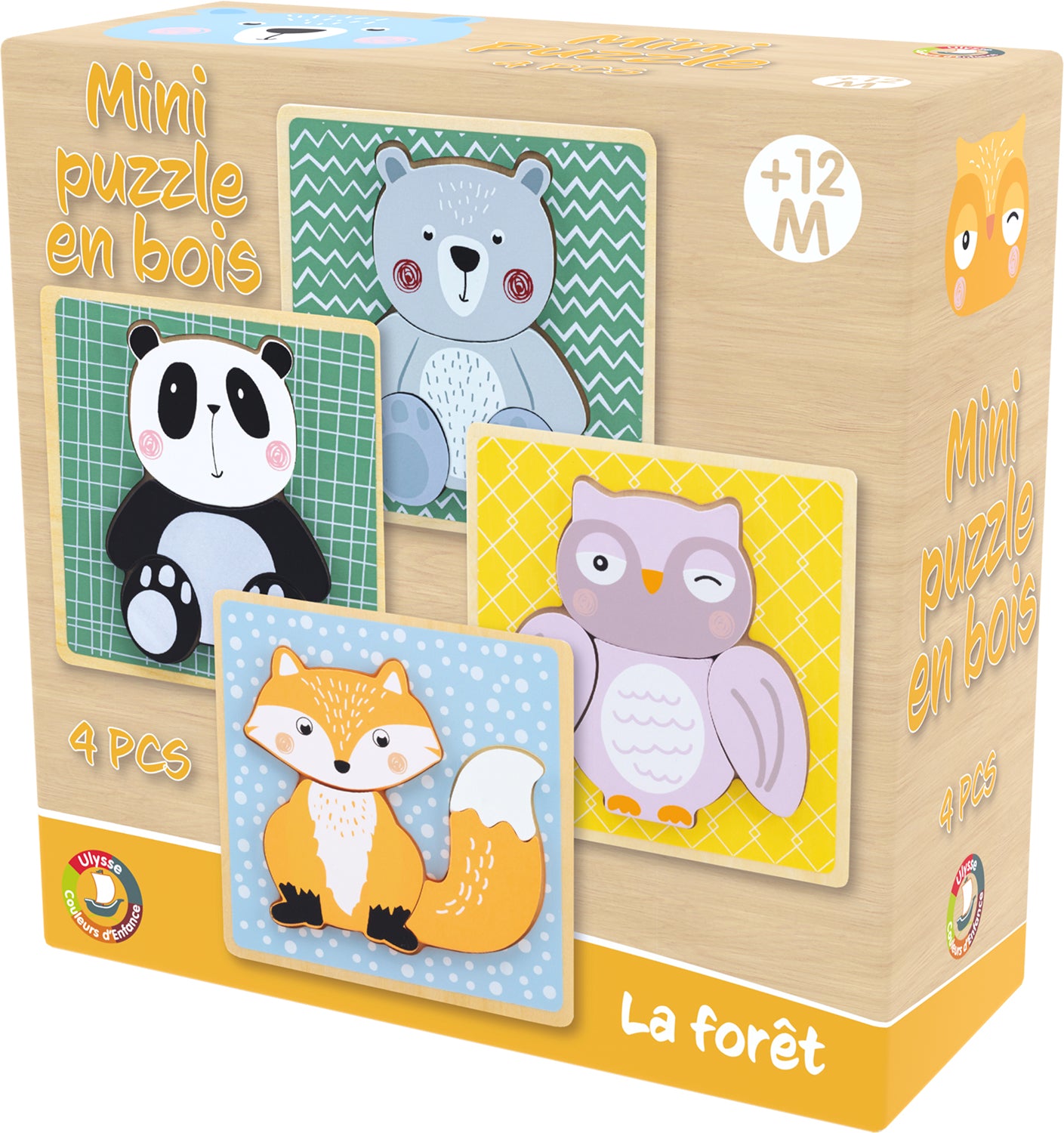 Lot de 4 Mini Puzzles : La Forêt