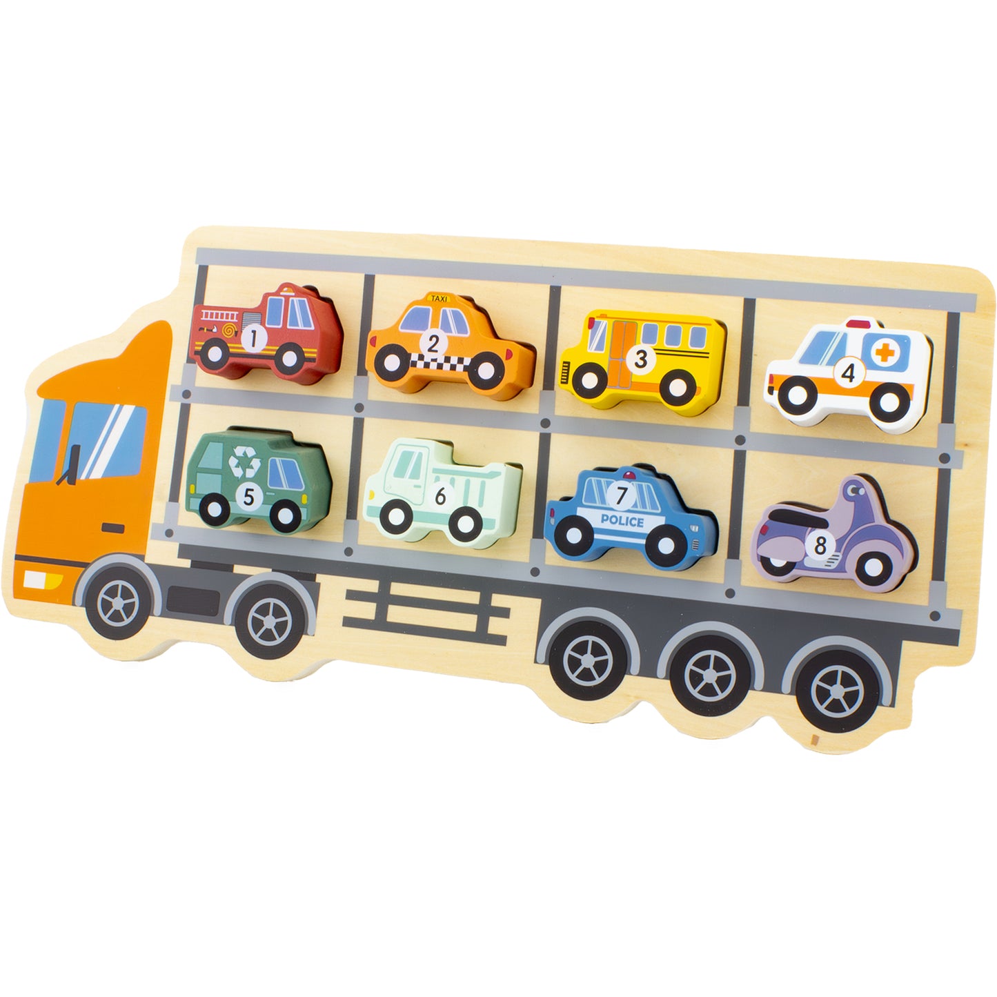Puzzle : Camion Porte Voitures (8 pcs)