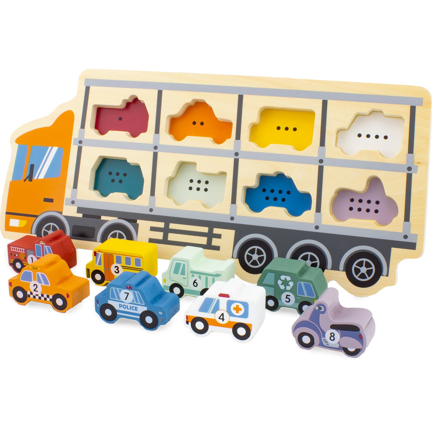 Puzzle : Camion Porte Voitures (8 pcs)