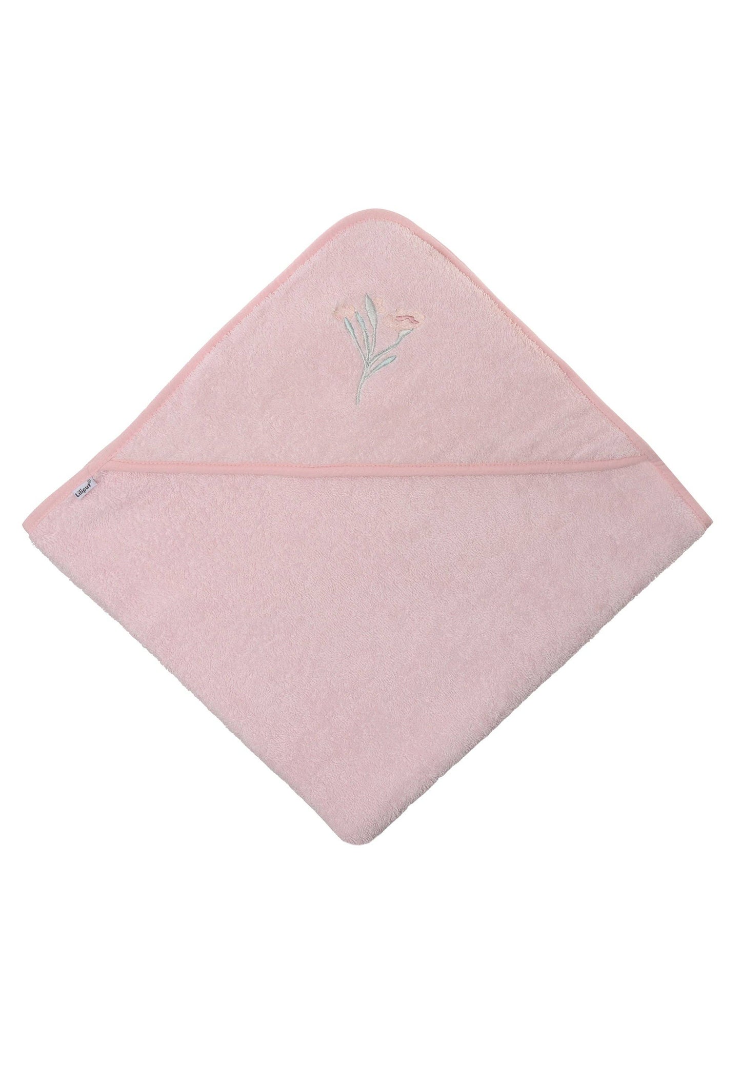 Cape de Bain à Capuche pour Bébé - Rose Poudré