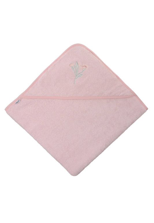 Cape de Bain à Capuche pour Bébé - Rose Poudré