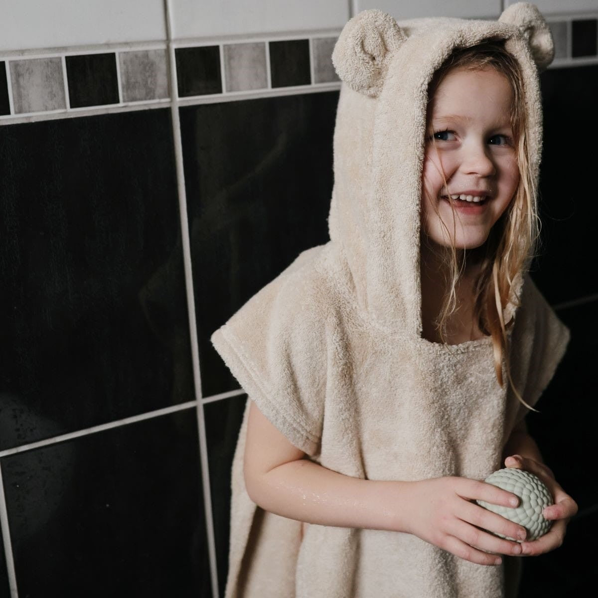 Poncho De Bain - Beige