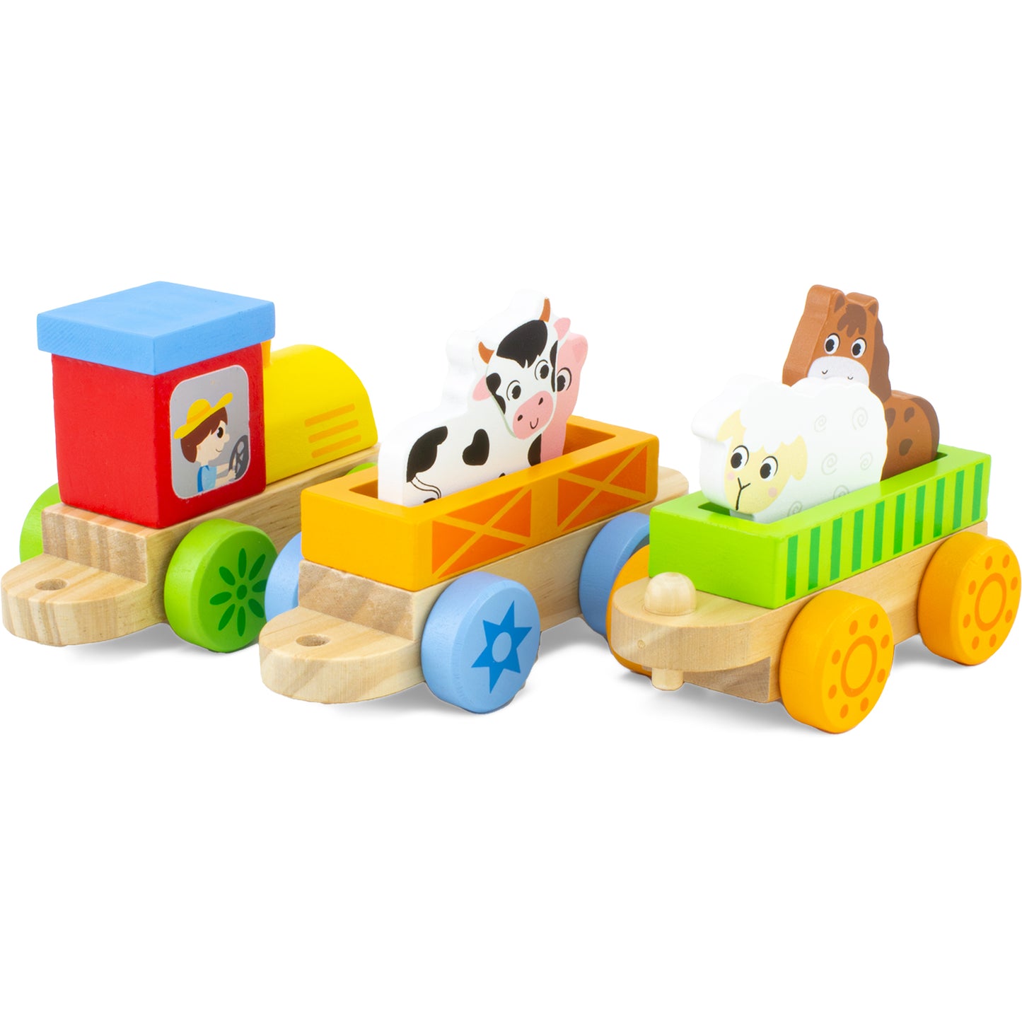 Le Train Transport d'Animaux en Bois