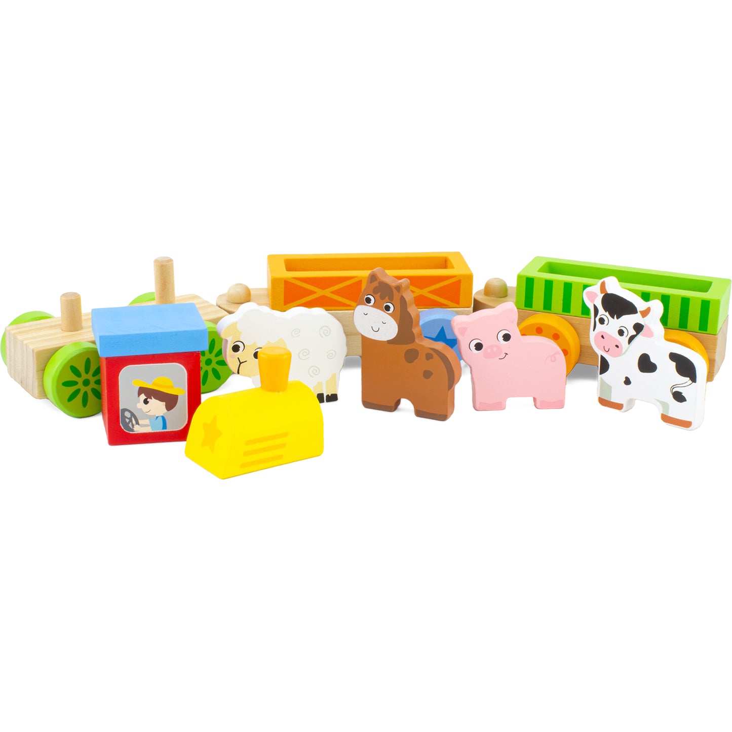 Le Train Transport d'Animaux en Bois