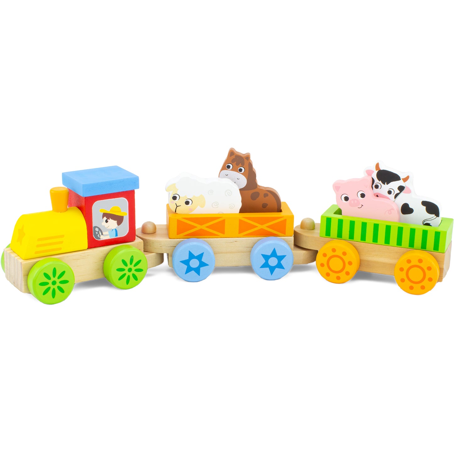 Le Train Transport d'Animaux en Bois