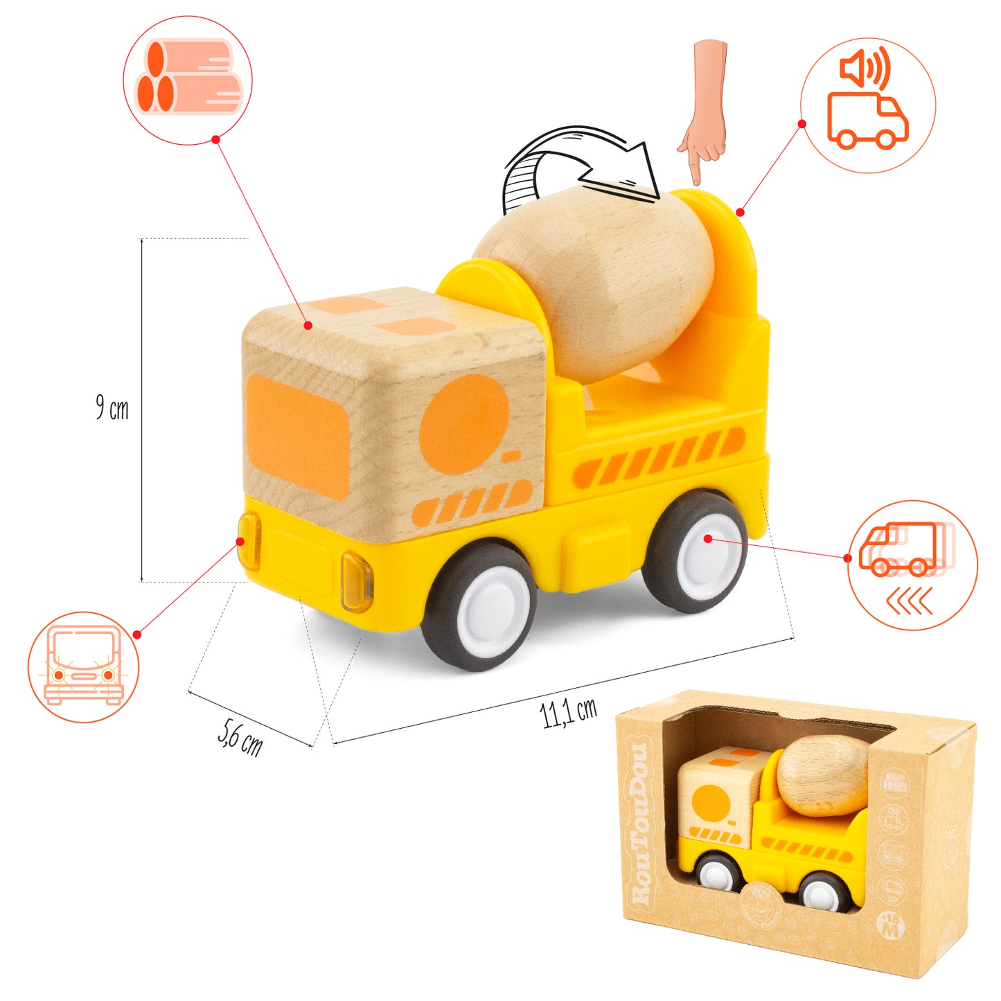Routoudou - Mini Camion Toupie