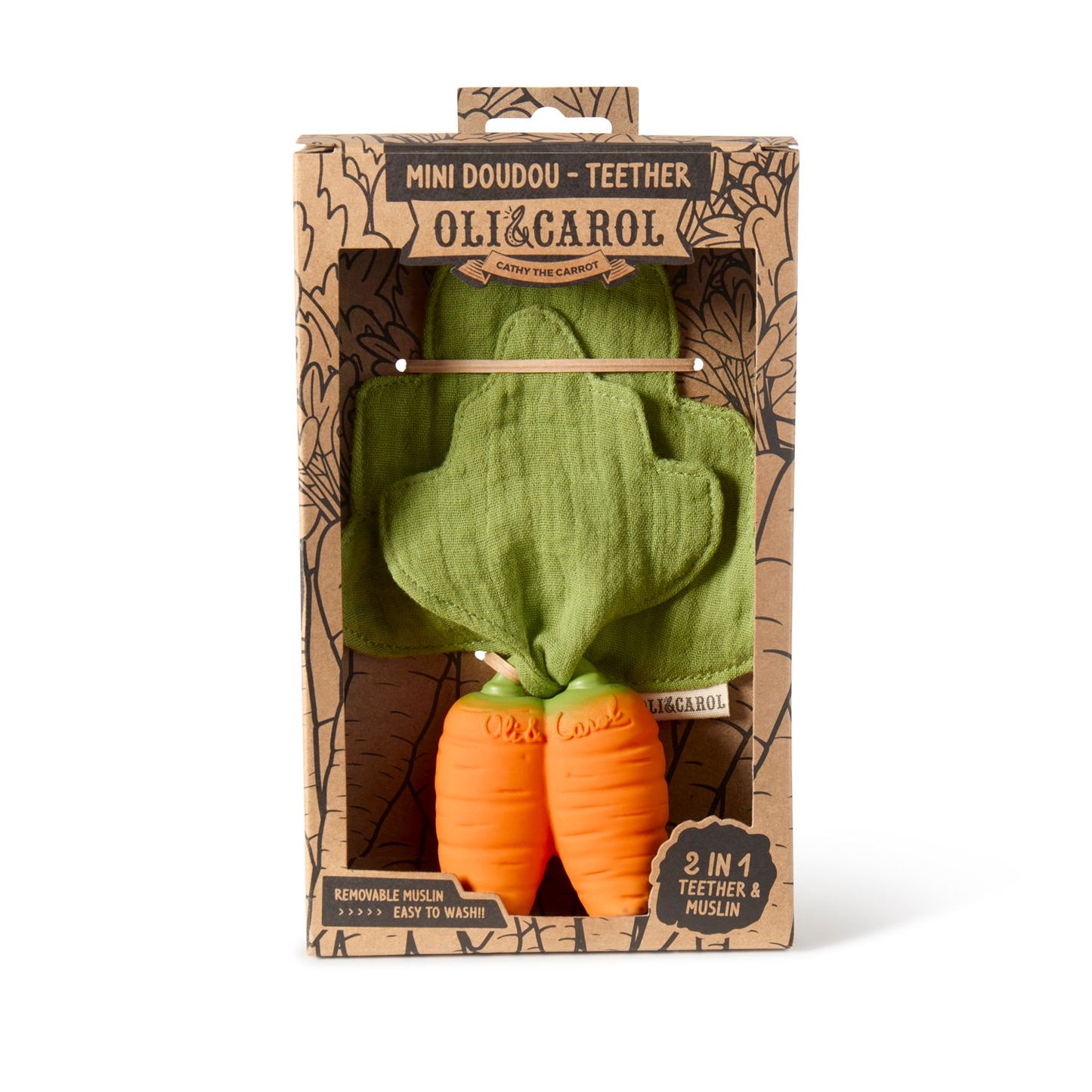 đ„ Cathy la Carotte (mini doudou-anneau de dentition)