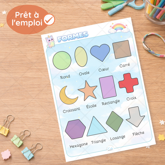 Affiche " Apprends les formes "