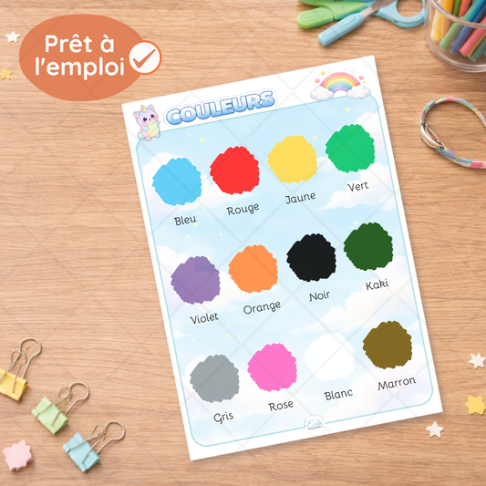 Affiche " Apprends les couleurs "