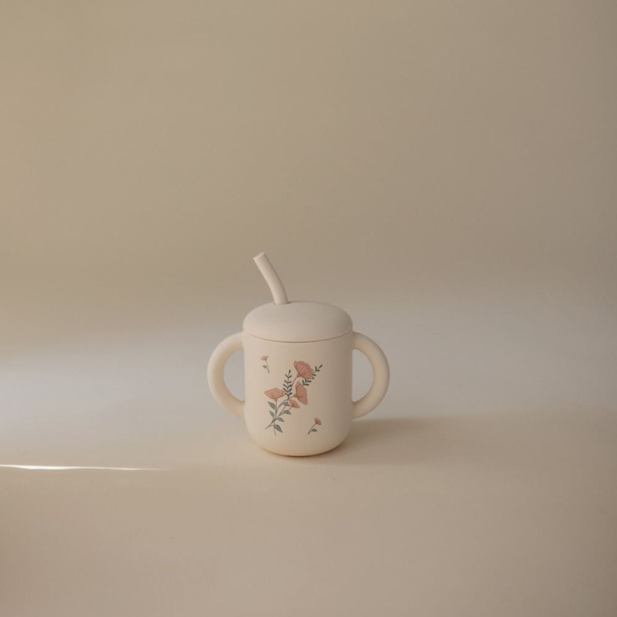 Tasse avec Paille - Fleurs